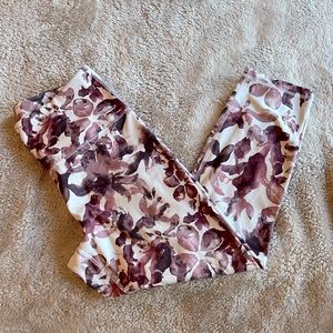 Balance Collection soft yoga leggings purple floral Large